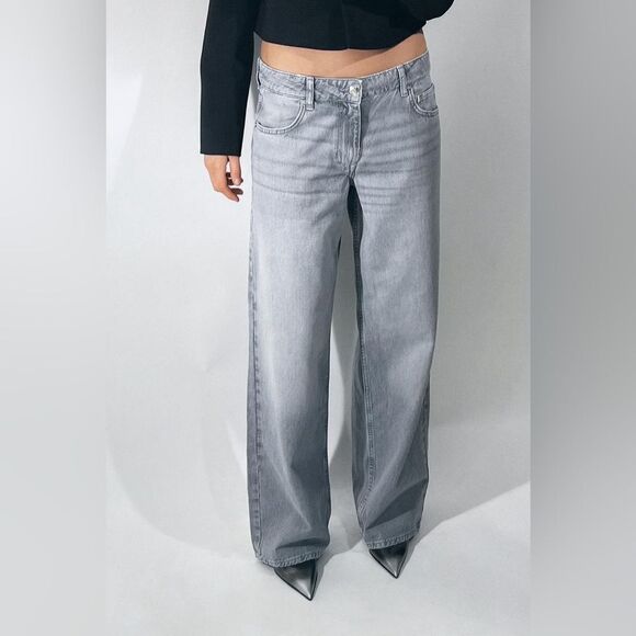 ZARA MID-RISE Z1975 WIDE LEG JEANS
GRAY - Picture 2 of 7